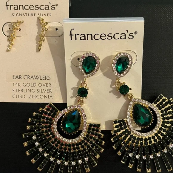 Francesca’s Collection Earrings 2 pairs/NWT never been worn. Selling as a pair. - Picture 1 of 1